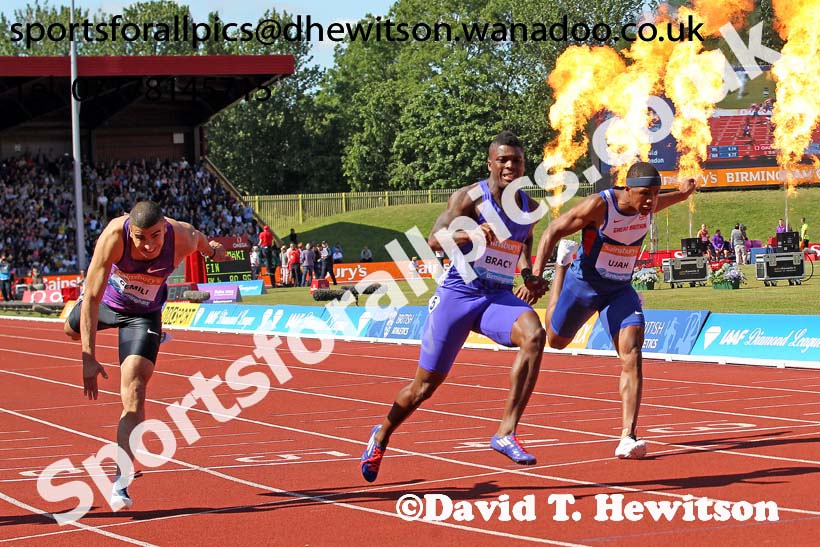 Mens 100 metres final, IAAF Diamond League, Birmingham. Photo: David T. Hewitson/Sports for All Pics